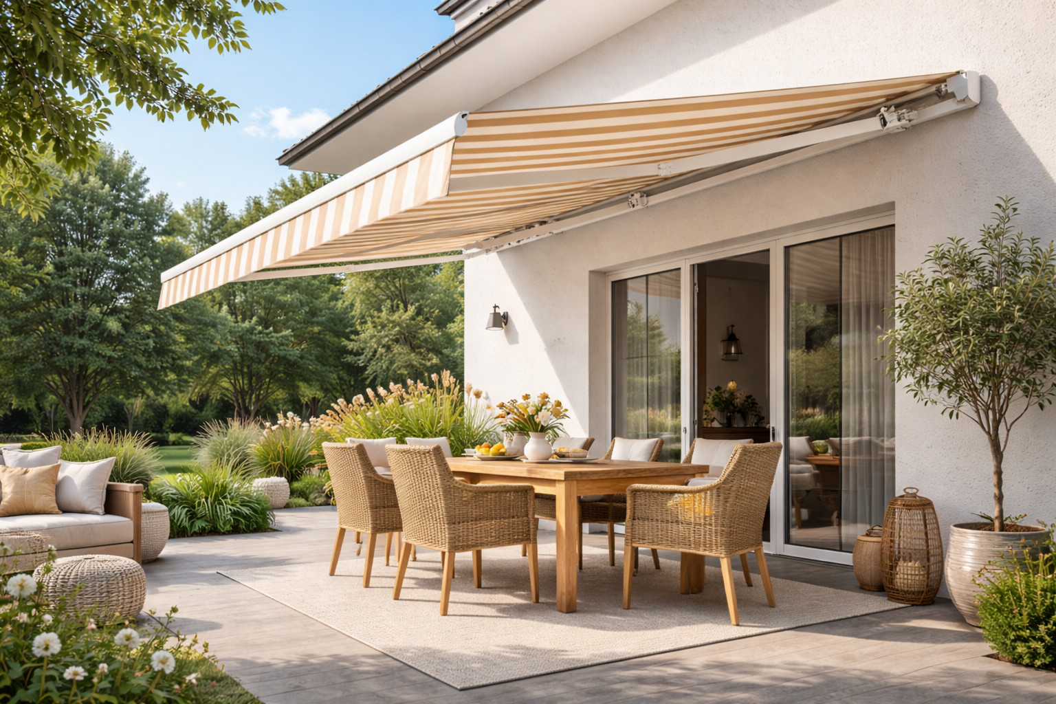 Toldo Lona nautica con brazo invisible