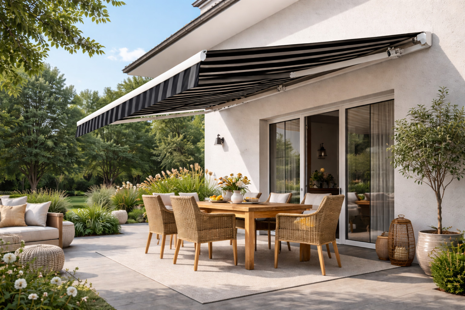 Toldo Lona nautica con brazo invisible